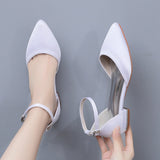 Flat-heeled Pointed Low-heeled Satin Bridal Shoes
