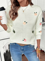 Sweet Scoop Neck Pullover Sweater