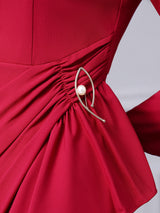 Long Sleeve Sequins Split Mother Of The Bride Dress
