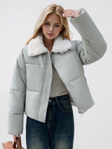 Lamb Loose Short Cotton-padded Jacket