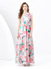 One-shoulder Chiffon Long Printed Dress