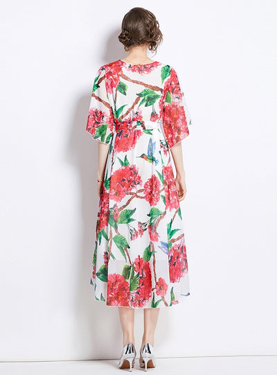 Women Printed Plus Size Loose Dress