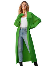 Lapel Casual Loose Long Sweater Coat