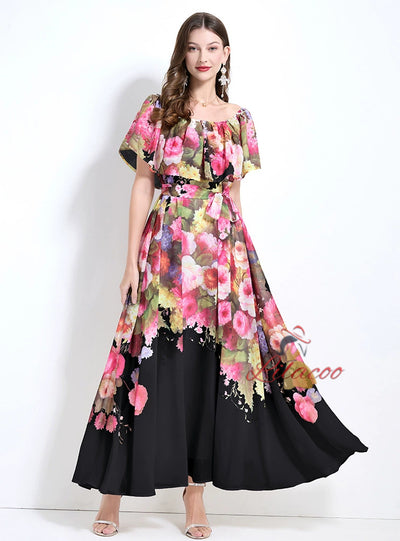 Women Printed Seaside Holiday Dress