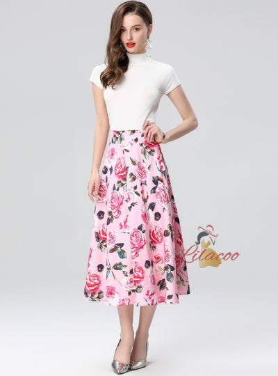 Short-sleeved Shirt T blood Skirt Two-piece Suit