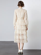 Long Sleeve Tiers Cake Dress