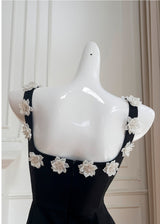 Slim Suspender Flower Dress