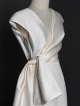 Ivory V-neck Backless Wedding Dress