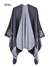 Retro Big Flower Double-sided Cashmere Cloak