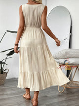 Sleeveless Leisure Holiday V-neck Dress