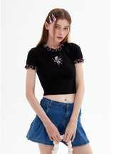 Embroidered Short-sleeved T-shirt