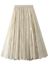 Women Summer Lace Gauze Skirt