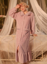 Flannel Sweet Doll Collar Elastic Cuff Cloth