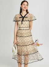 Silm Waist Tiers Cake Dress