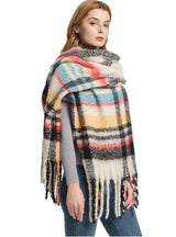 Coarse Tassel Color Matching Scarf