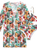 Long-sleeved Three-piece Printed Swimsuit