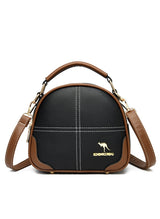 Soft Leather Portable Small Round Bag