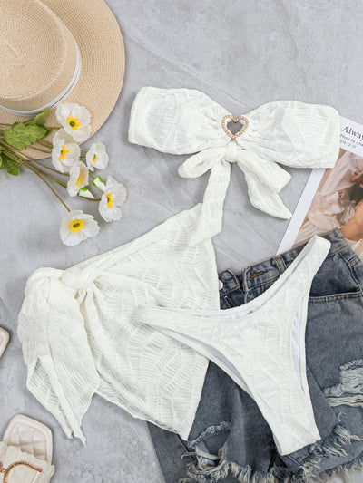 Diamond Split Three Piece Swimsuit