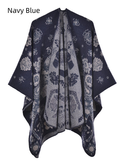 Women Knitted Split Cloak