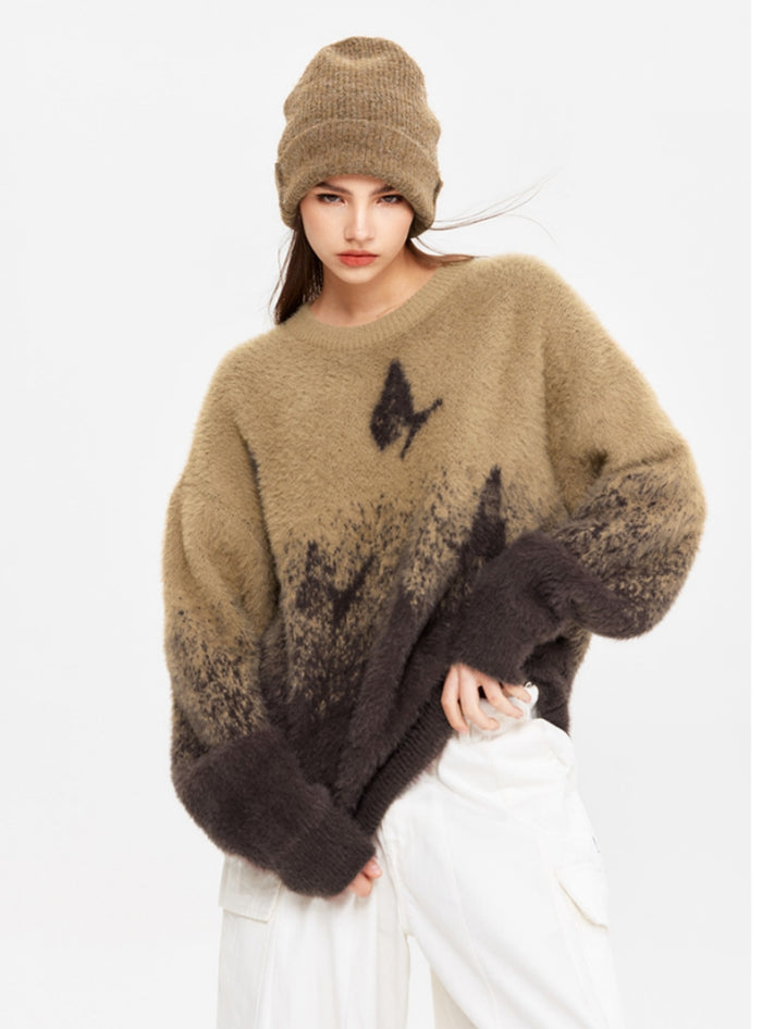 Butterfly Pattern Warm Sweater