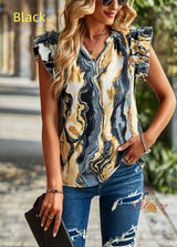 Fashion V-neck Floral Top