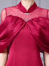 Sexy Fuchsia Beading Mother Of The Bride Dress