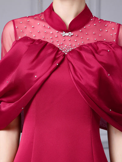 Sexy Fuchsia Beading Mother Of The Bride Dress