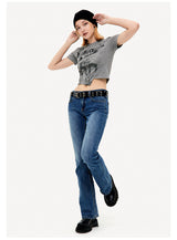 Retro Printed Short Short Sleeve T-shirt