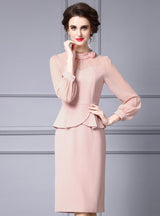 Light Blue Long Sleeve Mother Of The Bride Dress