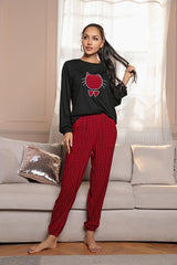 Polka-dot Long-sleeved Pajamas Suit