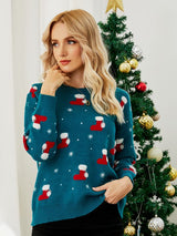 Round Neck Cartoon Christmas Sweater