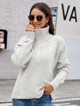 Long-sleeved Knitted Twisted Sweater