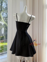 White Sling Bow Short Dress