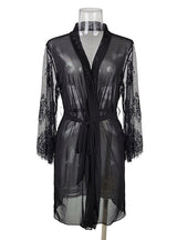 See-through Mesh Robe Bathrobe