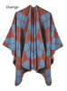 Ethnic Diamond Cashmere-like Split Cloak Coat