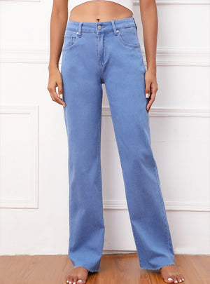 Loose Wide Leg High Waist Straight Jeans