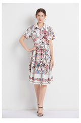 Slim-fit Short-sleeved Shirt Dress