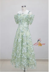 Sexy Butterfly Decorated Short Sleeve Slim Dress