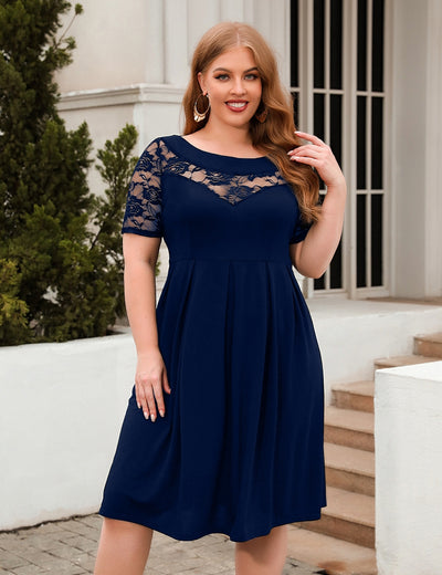 Hollow Lace Casual Loose Dress