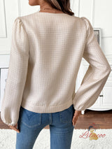 Round Neck Pocket Loose Long Sleeve Coat