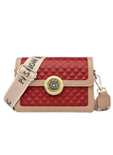 Rhombic Wide Shoulder Strap Slung Square Bag