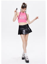 Hot Drilling Sleeveless Letter Vest Top