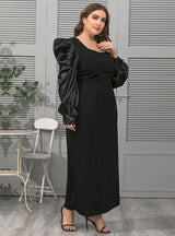 Fashion Square Collar Puff Sleeve Loose Dress