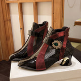 Thick High Heel Mesh Breathable Martin Boots
