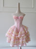 Pink Retro Sling Lace Cake Fluffy Dress