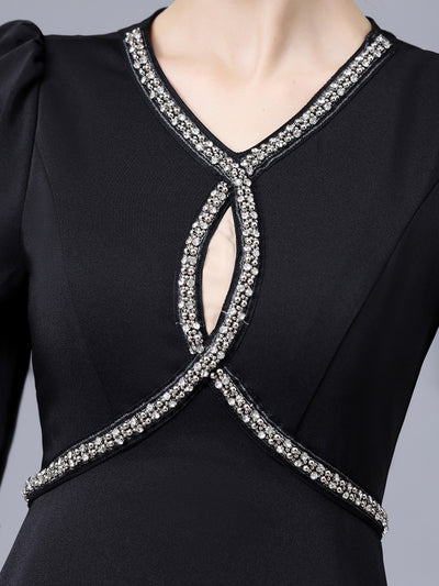 Short Sleeve Beading Mother Of The Bride Dress