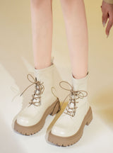 Retro Platform-raised Martin Boots