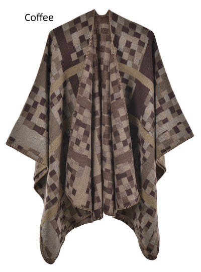 Warm Cashmere Knitted Cloak Scarf