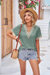 V-neck Loose Short Sleeve T-shirt