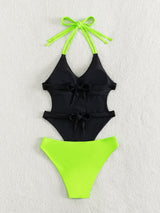 Sexy Contrast One-piece Bikini